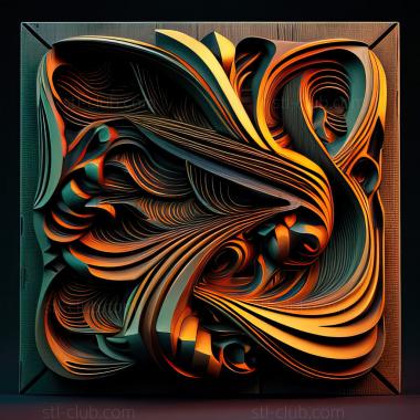 3D model st abstract painting (STL)